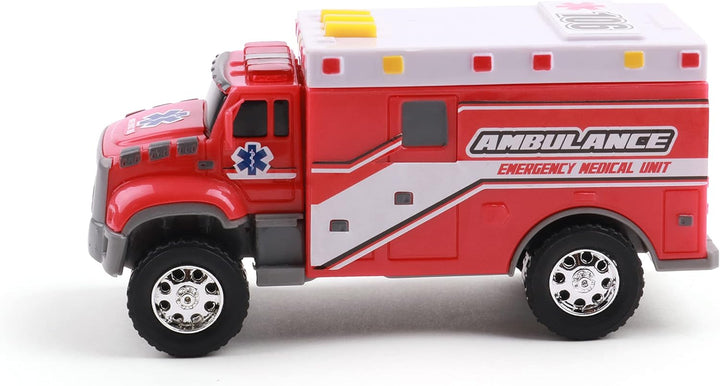 Toughest Minis 5" Tough Cab Ambulance Toy W/Lights & Sounds, Realistic Design & Batteries Included - Age 3+