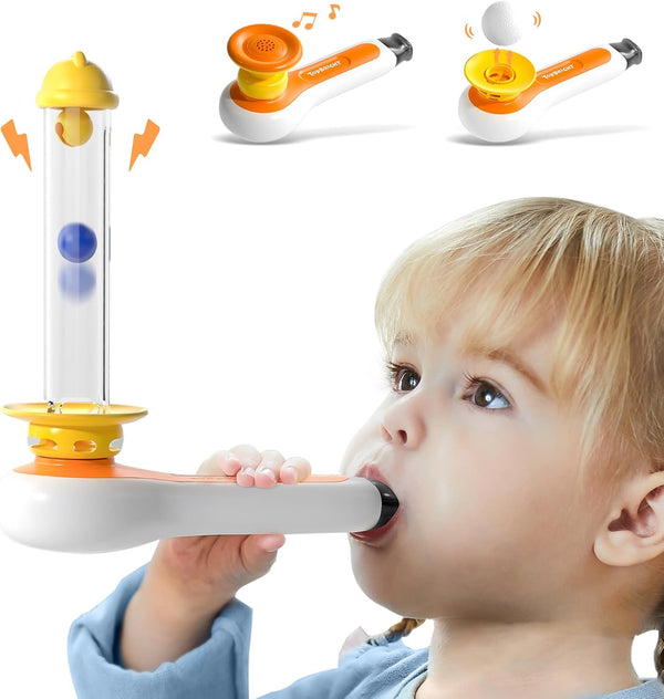 3 in 1 Sensory Toys for Toddler with Whistle, Ball Blowing, Floating Blow Pipe Balls – Autism Sensory Products, Fine Motor Skills, Toddler Toys for 3 4 5 Year Old Boys Girls Gifts