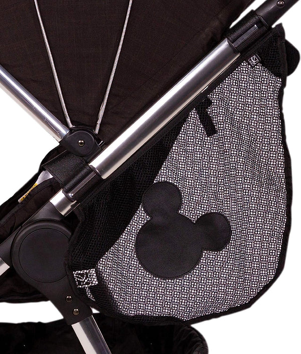 Disney Baby by  Side Sling Cargo Net, Stroller Organizer & Storage, Mickey Black