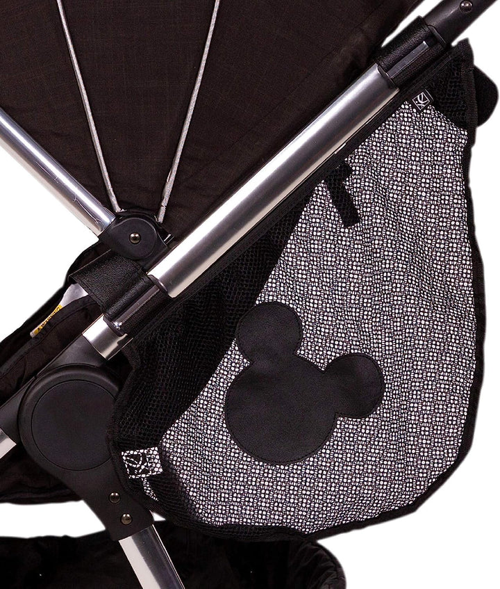 Disney Baby by  Side Sling Cargo Net, Stroller Organizer & Storage, Mickey Black