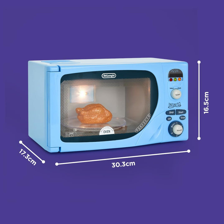 Delonghi Microwave. Toy Replica of Delonghi’S ‘Infinito’ Microwave for Children Aged 3+. Featuring Flashing Led’S, Sounds & More, Blue