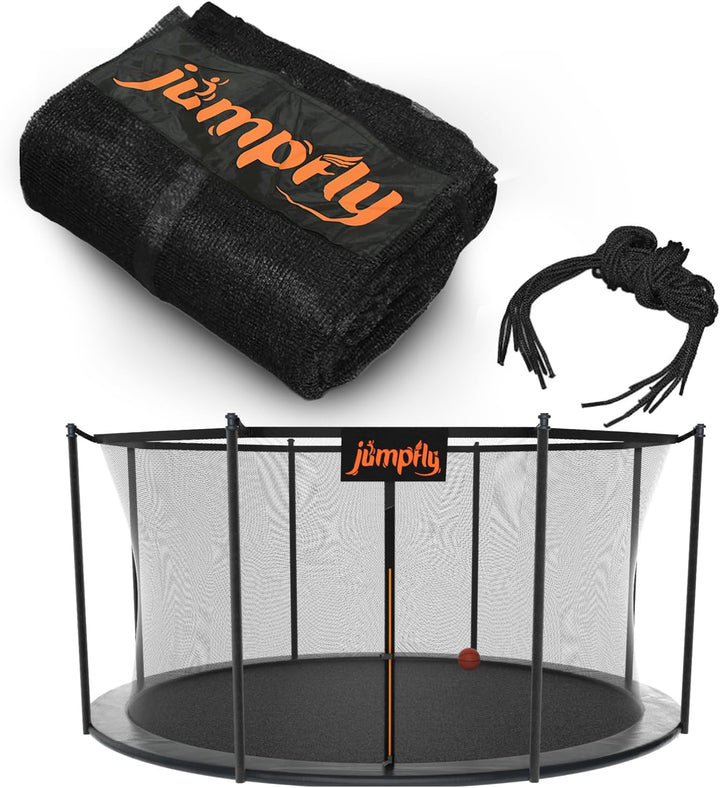 10/12/14FT Trampoline Net(Net Only),Trampoline Replacement Safety Enclosure,Fit for 8/6 Poles round Frame Trampoline,Breathable&Weather-Resistant Trampoline Accessories with Adjustable Straps