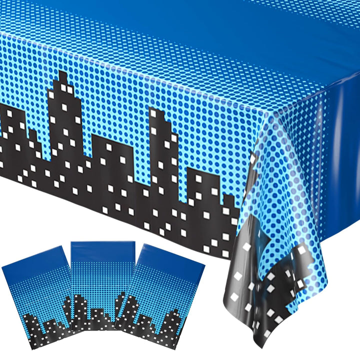 Pixel Miner Table Cover (Pack of 3) - 54"X108" XL - Gamer Party Supplies, Mining Craft Party Decorations