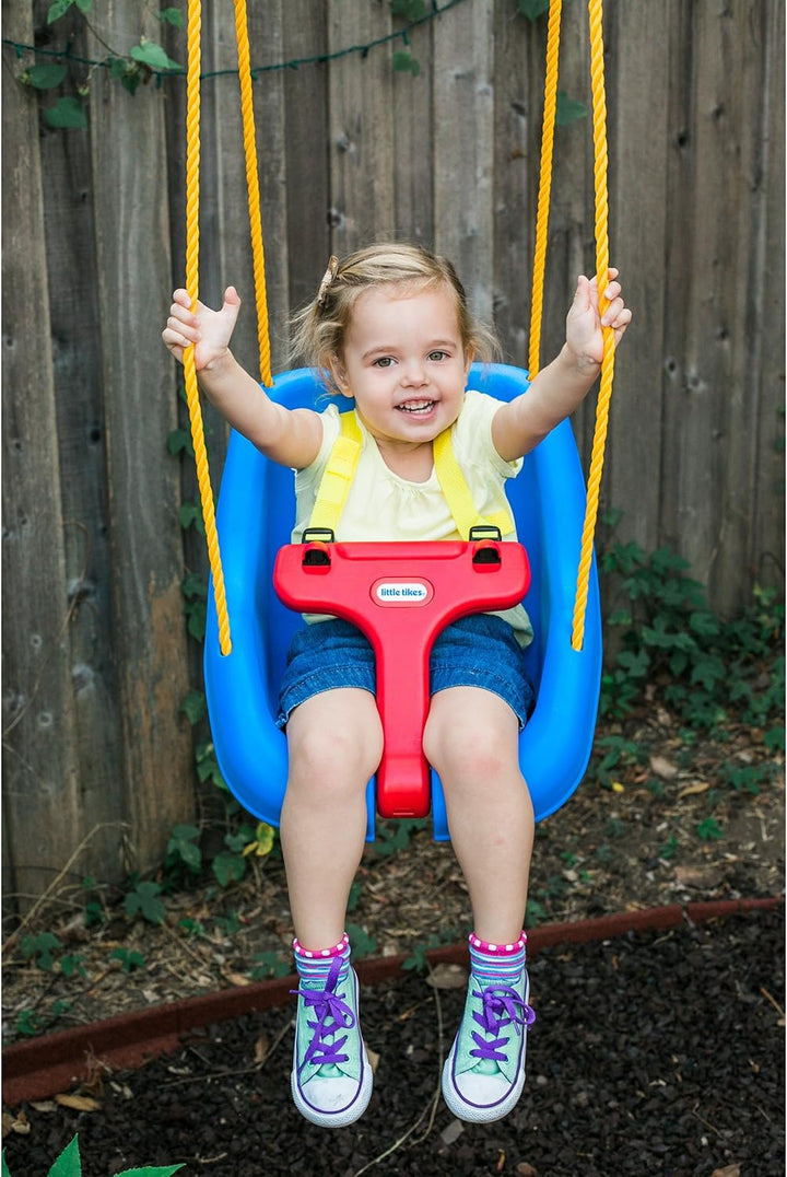 Snug 'N Secure Blue Swing with Adjustable Straps, 2-In-1 for Baby and Toddlers Ages 9 Months - 4 Years