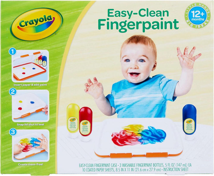 Mess Free Finger Painting Station, Washable Finger Paint for Toddlers, Arts & Crafts Set, Sensory Activity, Art Travel Toy, Gift for Toddlers, 1+