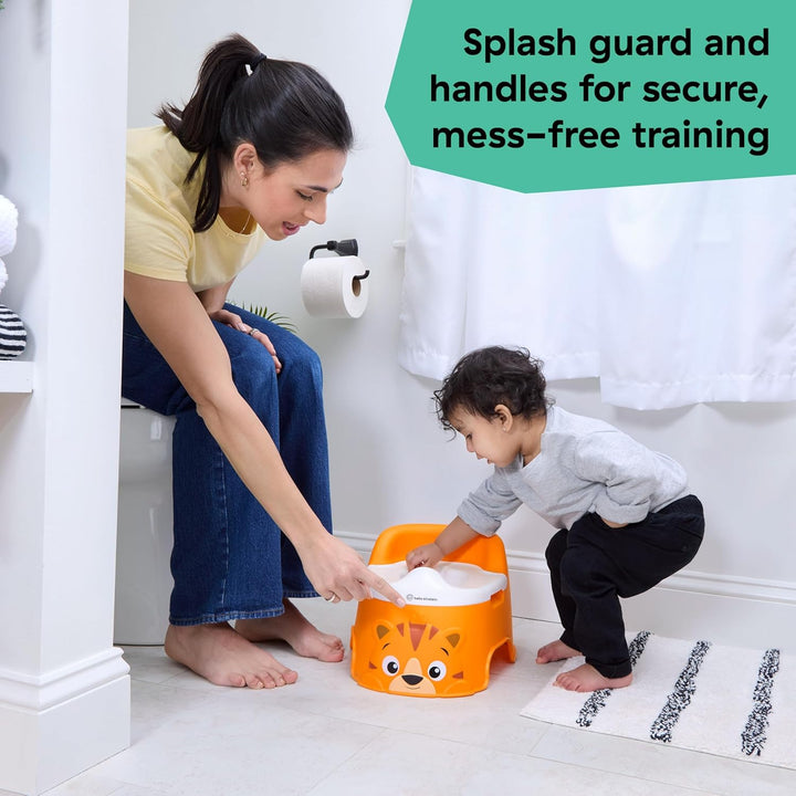 Tinkle and Reveal Tiger Potty Training Toilet, Non-Skid Toddler Potty, Removable Bowl, Ages 18+ Months
