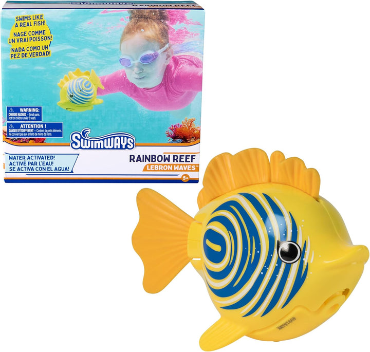 Rainbow Reef Fish Toy, Kids Swimming Accessories & Water Toys, Learn to Swim Pool Toys for Kids Ages 5 & Up, Batteries Included, Swim Shady