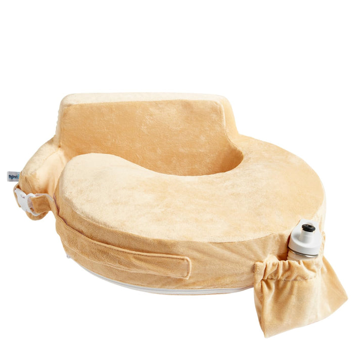 Super Deluxe Nursing Pillow - Enhanced Comfort & Ergonomic Breastfeeding Pillow for Ultimate Support for Mom & Baby - Adjustable and with Handy Side Pocket, Platinum