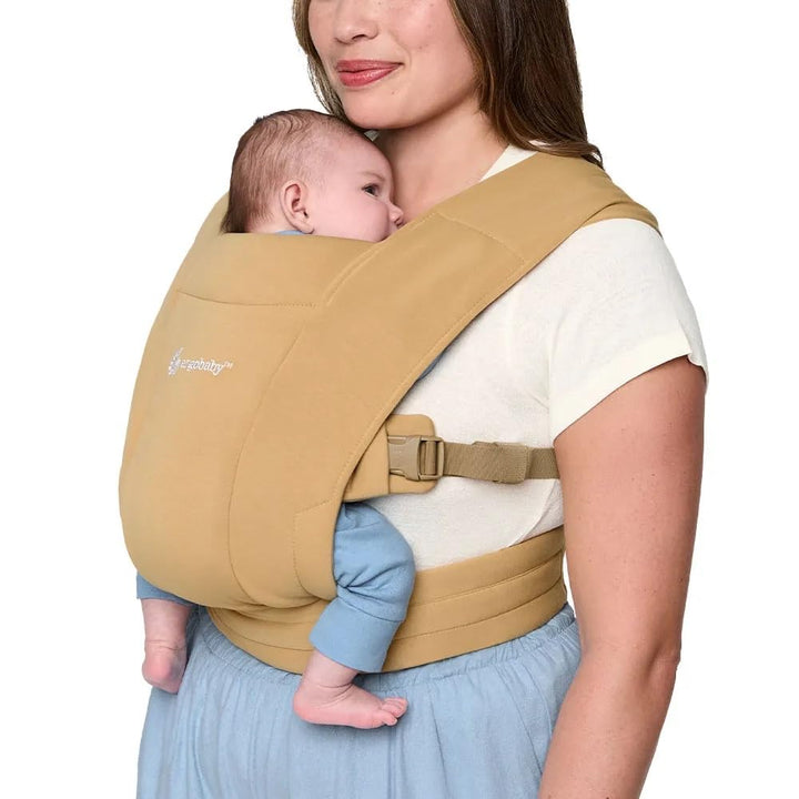 Embrace Baby Carrier Newborn to Toddler - Breathable Baby Carriers for Summer - Cozy Essentials (7-25 Pounds), Ponte Knit, Cream