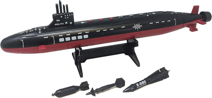 16.5 Inch Toy Navy Black Submarine with Sound Effects and Torpedo (2 Pack)