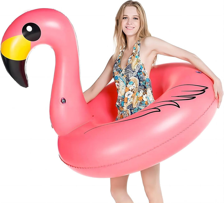Inflatable Unicorn Flamingo Pool Floats -  2 Pack Pool Floaties Inflatables Rafts for Swimming Pool Tubes for Floating Lake Beach Floaty Swim Rings Pool Party Toys for Adults Kids