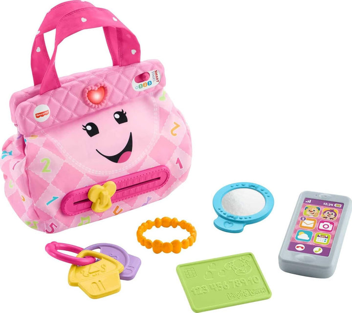 Baby & Toddler Toy Laugh & Learn My Smart Purse with Lights, Learning Songs & 5 Accessories for Infants Ages 6+ Months