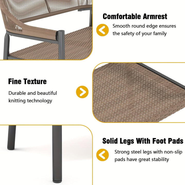 1Pc Heavy Duty Gray Loveseat Chair with Armrests - Outdoor Patio Bench, Rocking Chair for Porch and Lawn, Bench Swing Chair Heavy Duty Porch Rocking Chair Loveseat Gray.