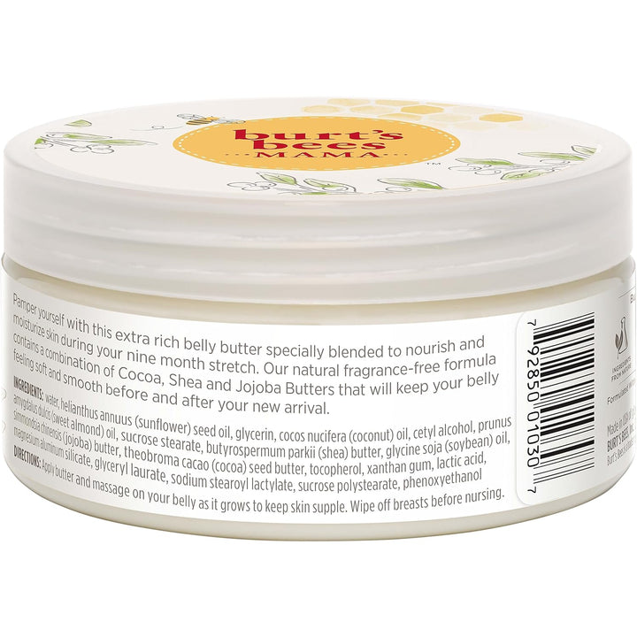 Mama Belly Butter Stretch Mark Cream for Pregnancy Massages Body & Reduces Scar Appearance, Prenatal & Postnatal Tummy Skin Care, Shea Butter & Vitamin E Rich Formula, 6.5 Oz Tub