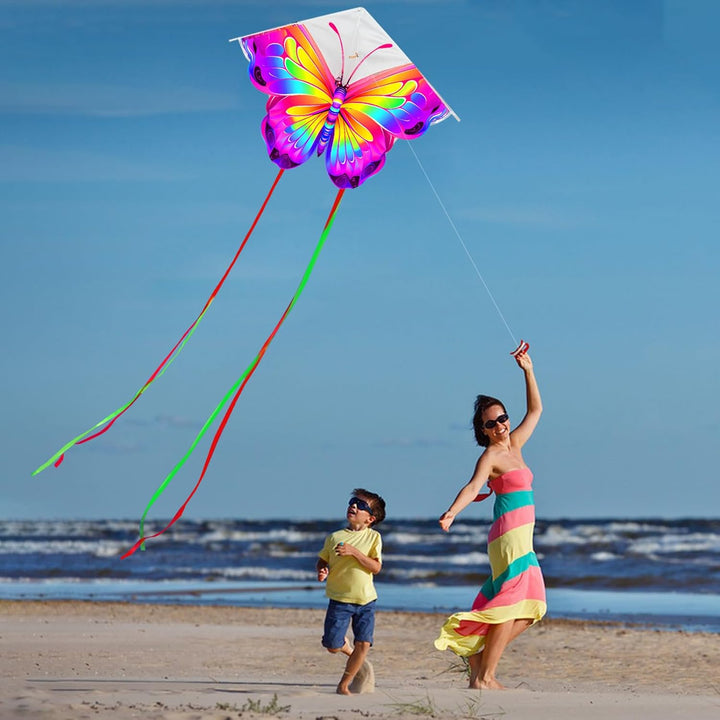 2 Pack Butterfly Kite,For Kids and Adults,Easy to Fly,Excellent Fabric and Structure Design,The Pictures Are Beautiful in High Definition,Suitable for Beginners(31X22)