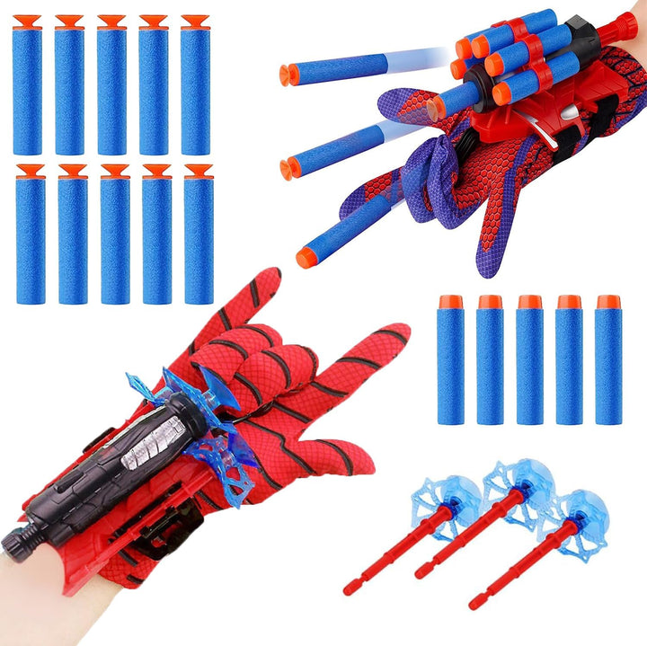 Set of 2 Spider Web Shooters Wrist Launcher Web Shooter Spider Gloves Web-Shooters for Kids