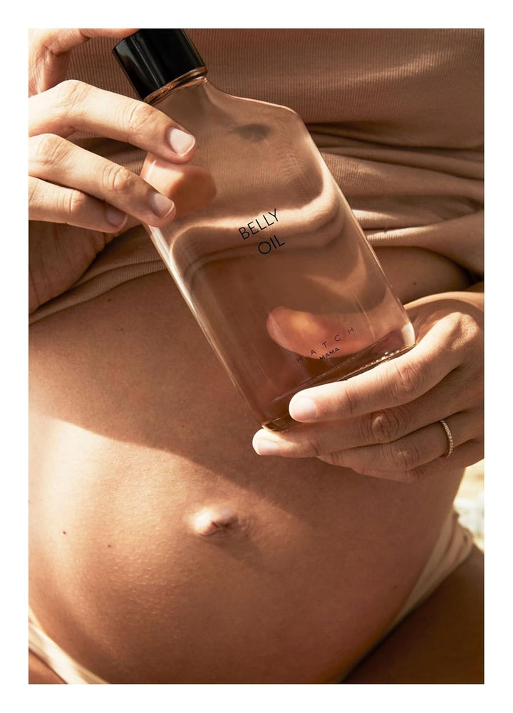 Belly Oil, Pregnancy & Postpartum Skincare for Stretch Marks, Quick-Drying for Full Body & Soothes Irritation, plus Vegan, Clean & Plant-Based, 6.7 Fl Oz