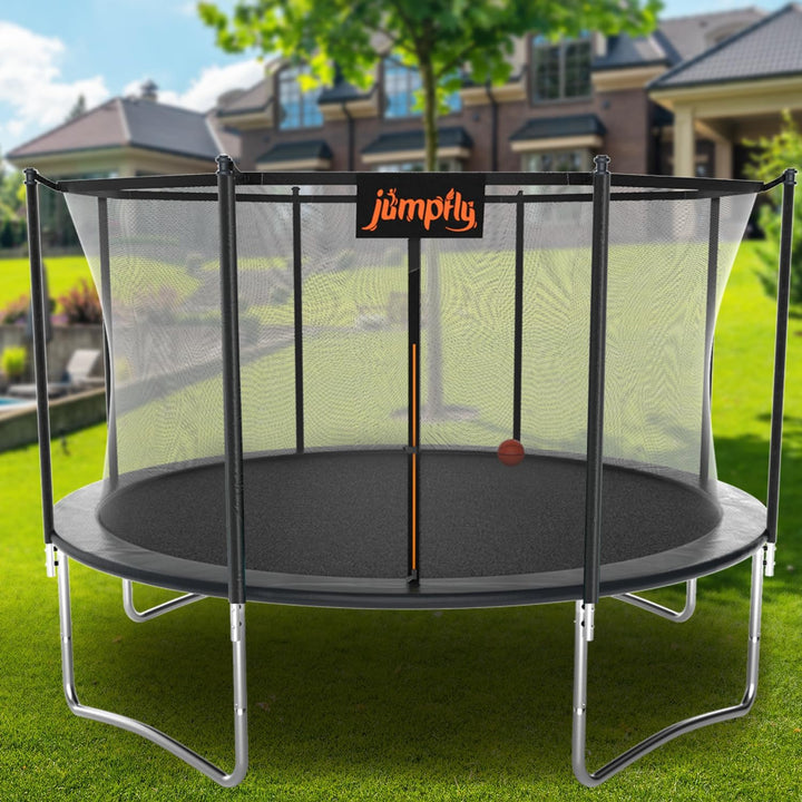 10/12/14FT Trampoline Net(Net Only),Trampoline Replacement Safety Enclosure,Fit for 8/6 Poles round Frame Trampoline,Breathable&Weather-Resistant Trampoline Accessories with Adjustable Straps