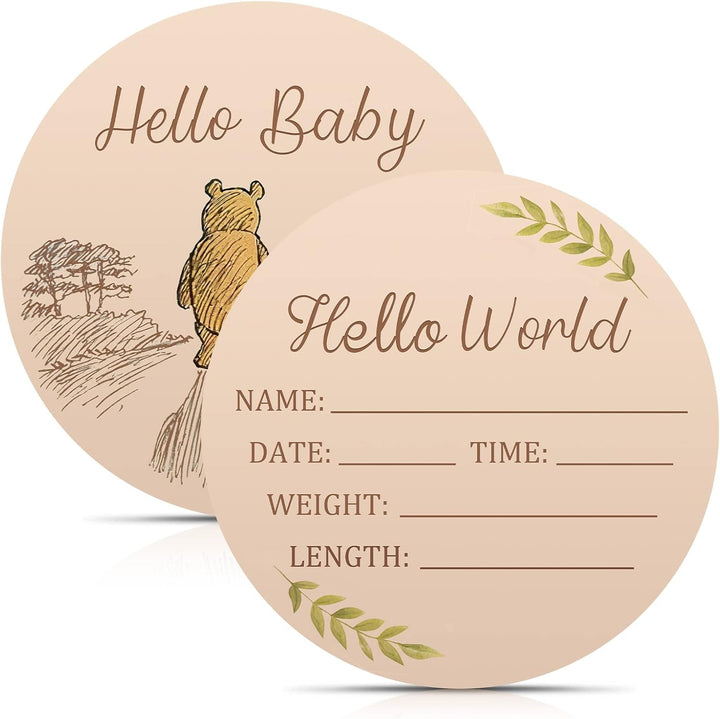 Baby Announcement Sign, Hello World Newborn Signs, Baby Name Sign, Birth Announcement Signs for Photo Prop, Nursery Decor