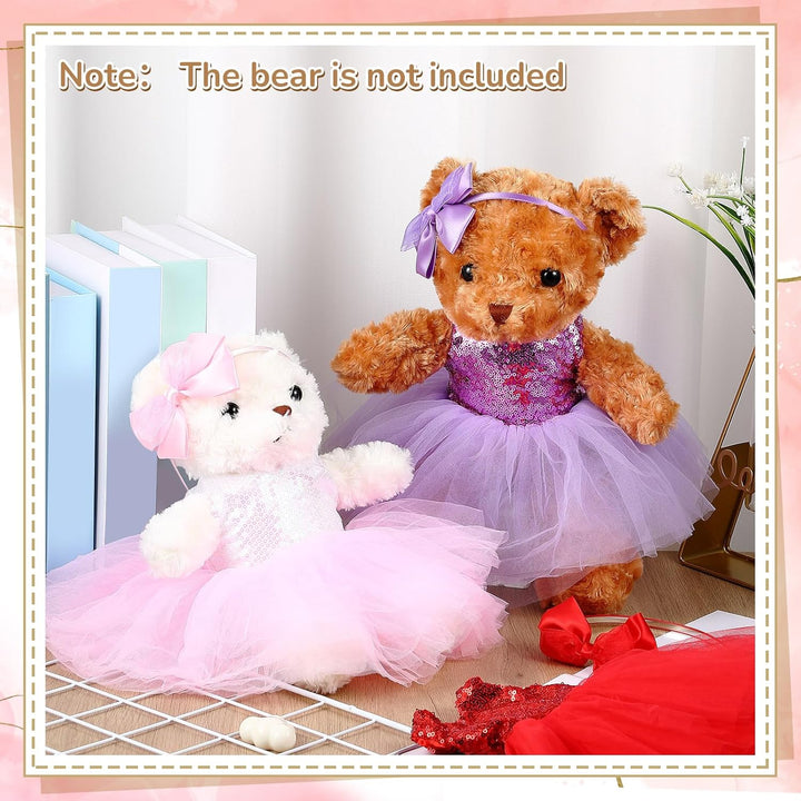 6 Pcs Bear Clothes Bear Skirt Fit 12-16 Inch Stuffed Animals Make Your Own Stuffed Animals Cute Tiny Clothes
