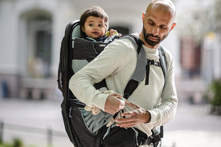 Sapling Child Carrier Backpack - Machine Washable Seat - Self-Standing Frame - Adjustable Padded Straps for Parents - Ergonomic Seat with Under-Leg Support for Child - UPF 50 Sunshade