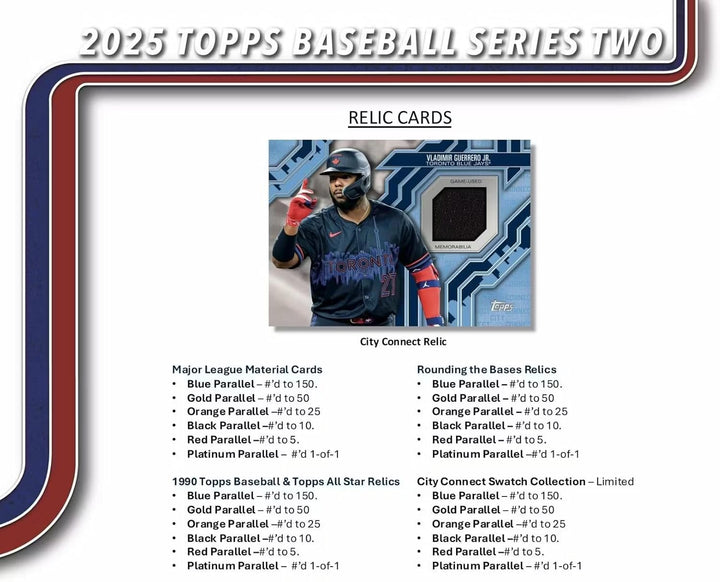 2025  Series 2 Baseball Trading Card Blaster Box (Look for Retail Exclusive Holo Base Card Parallels)