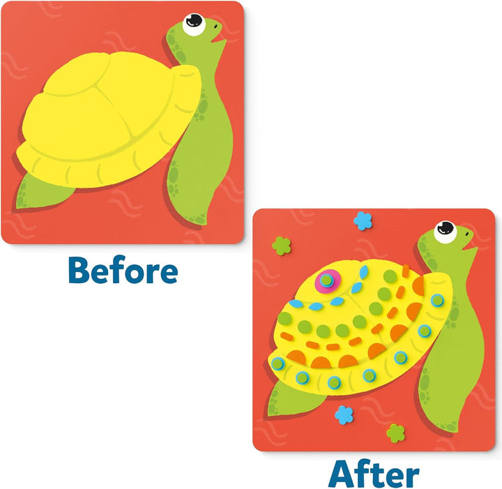 Foam Sticker Art Activity - under the Ocean, Mess-Free Fun for Kids, 800+ 3D Foam Stickers, DIY Felt Craft Kits, Gifts for Girls & Boys Ages 3, 4, 5, 6, 7