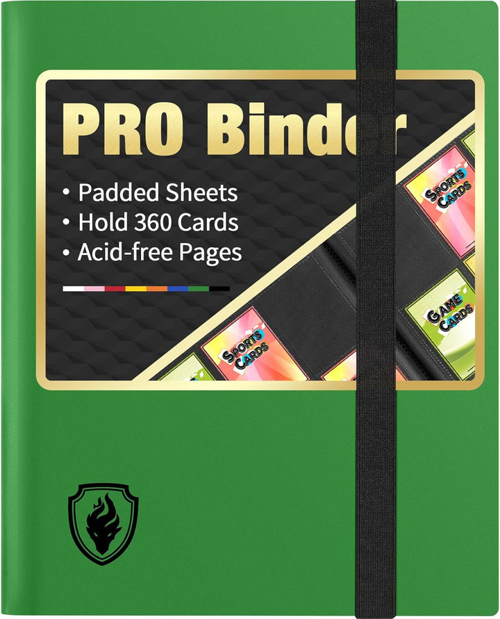 Heavy Duty Card Binder,  9 Pocket Trading Card Binder Holds 360 Cards, Sleek Side-Loading Card Album, Sturdy Card Collection Folder for TCG, MTG, Yugioh, Other Game Cards, Sport Cards, Black