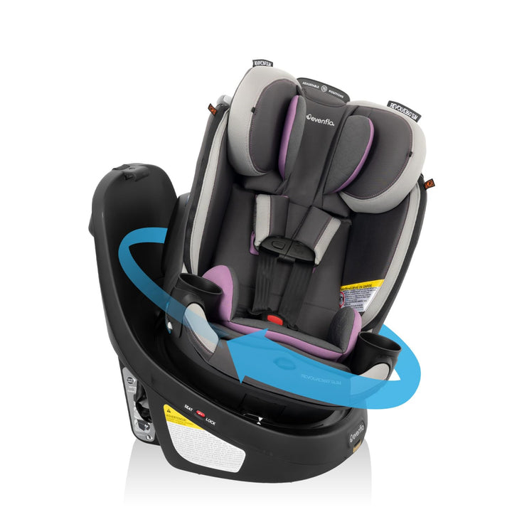 Revolve360 Slim 2-In-1 Rotational Car Seat with Quick Clean Cover (Salem Black)