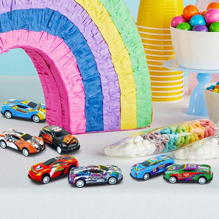 30 Mini Race Cars for Classroom Prizes, Party Favors for Kids 4-8 Years Old, Bulk Small Pull Back Car Toys for Treasure Box, Mini Toys Cars for Boys and Girls