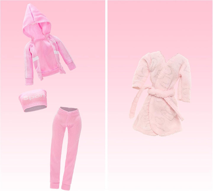9 Sets Doll Clothes Hooded Sports Suit Casual Outfits Tops and Pants Doll Pajamas for 11.5 Inch Girls Doll