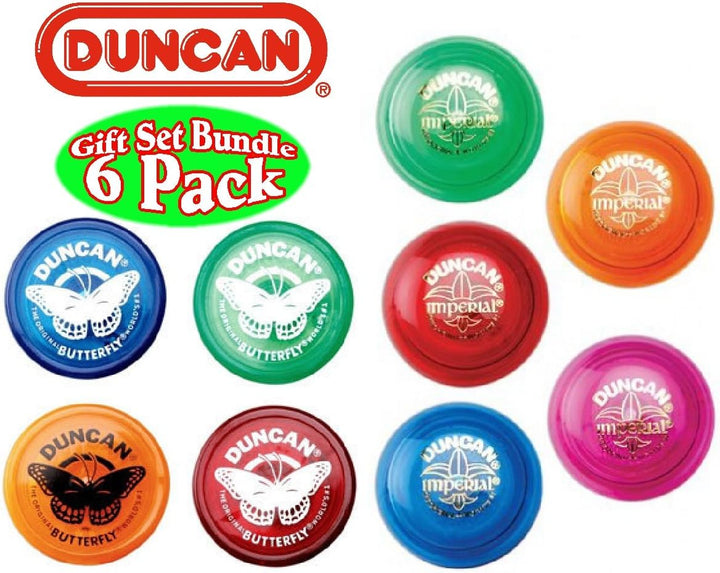 Yo-Yo Imperial (3) & Butterfly (3) Deluxe Gift Set Bundle - 6 Pack (Assorted Colors)