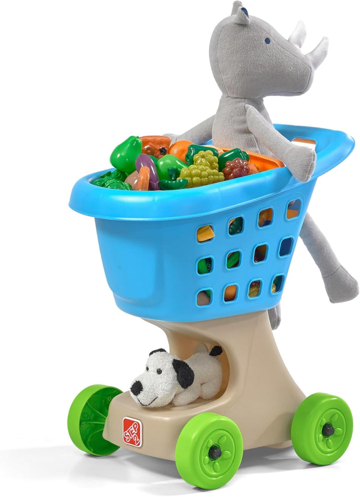 Little Helper'S Shopping Cart for Kids, Play Grocery Cart, Made of Durable Plastic, for Toddlers 2+ Years Old, Blue
