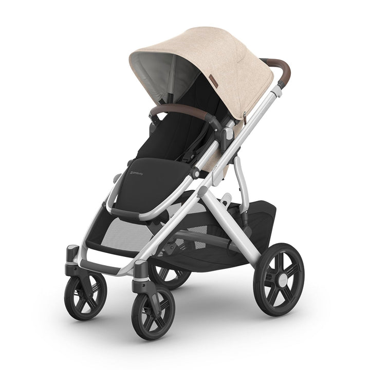 Vista V3 Stroller - Full-Size Single-To-Double Stroller System - Toddler Seat, Bug Shield, Rain Shield, and Storage Bag Included - Jake (Charcoal/Carbon Frame/Black Leather)