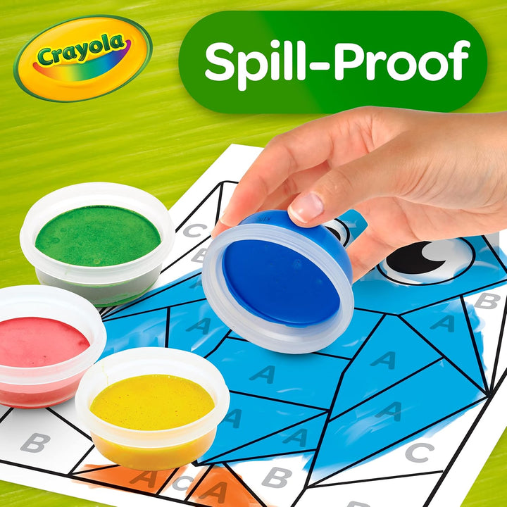Spill Proof Paint Set (8Ct), Washable Toddler Paint Kit, Includes Brushes, Pots, Activity Pages, Toddler Gift, Ages 3+