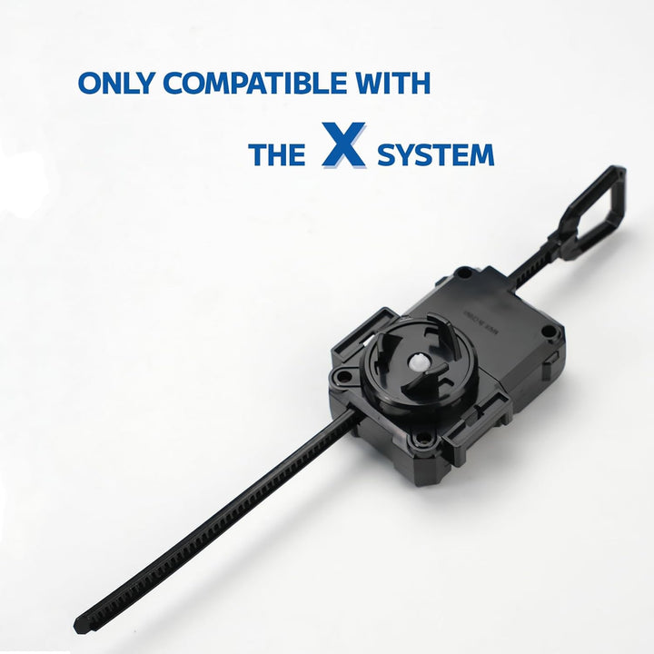 2 Pack X Winder Launcher, X Gyro Launcher Set for Players Battles, Only Work with X Series Right-Spinning Tops (Red + Black)