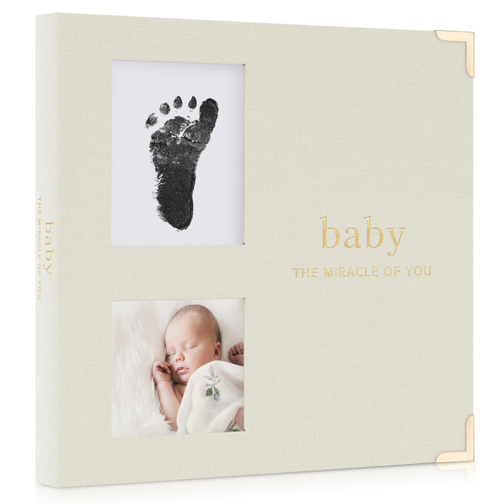 Keepsake Baby Memory Book for Boys and Girls – Timeless First 5 Year Baby Book with Photoslots – Cute Journal Scrapbook or Photo Album - Record a Milestone for Every Event from Birth to Age 5