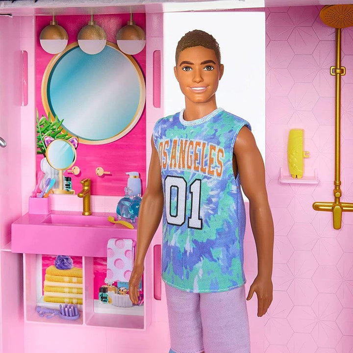 Dreamhouse, Doll House Playset with 75+ Pieces Including Toy Furniture & 3-Story Pool Slide, Pet Elevator & Puppy Play Areas