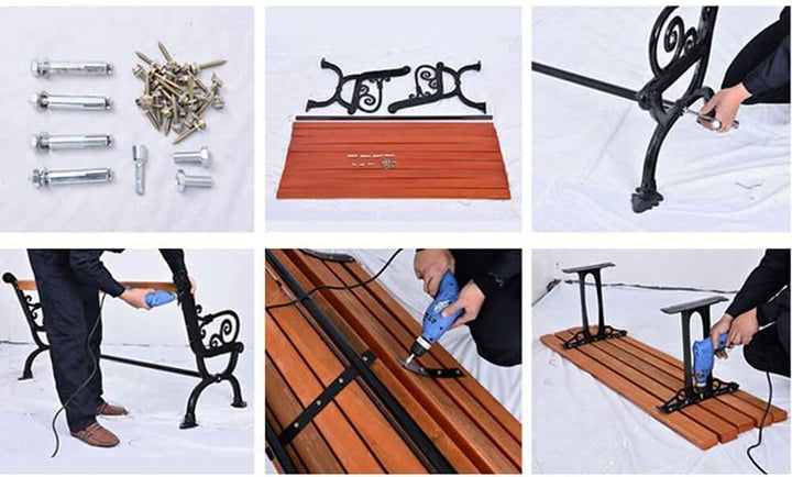 Garden Bench Front Porch Terrace Bench Outdoor Furniture Park Bench Decoration(150Cm)