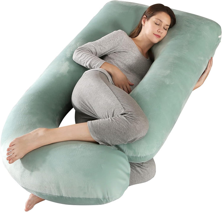 Pregnancy Pillow for Sleeping,Full Body Maternity Pillow with Removable Washable Cover,Support for Back,Hips,Legs,Belly for Pregnant Women