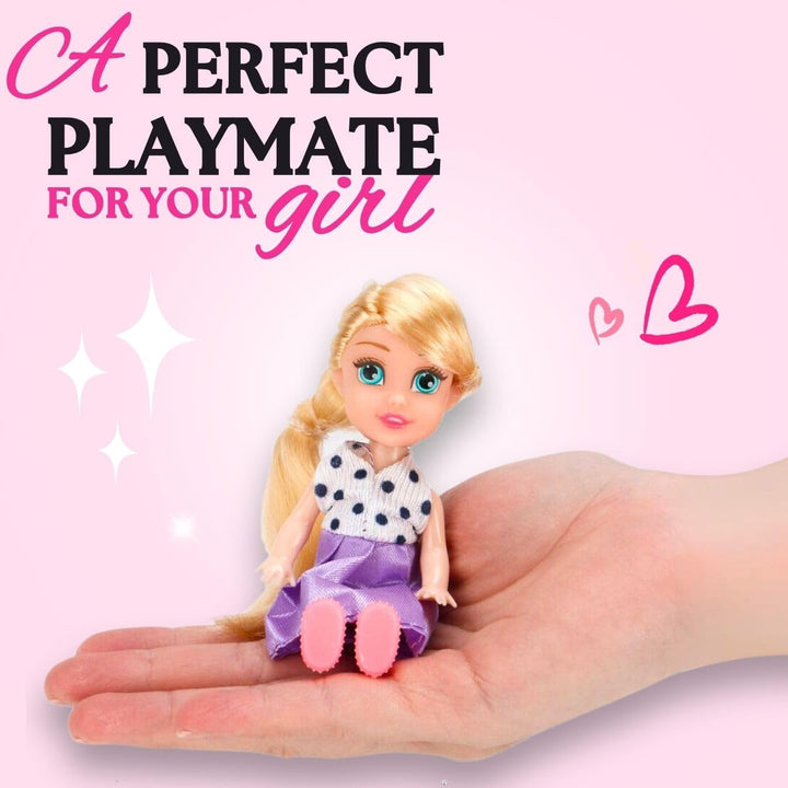 Little Royal Princess Toddler Dolls with Dresses, Girls Imaginative Pretend Play Small Dolls Party Favors Collection (Princess)