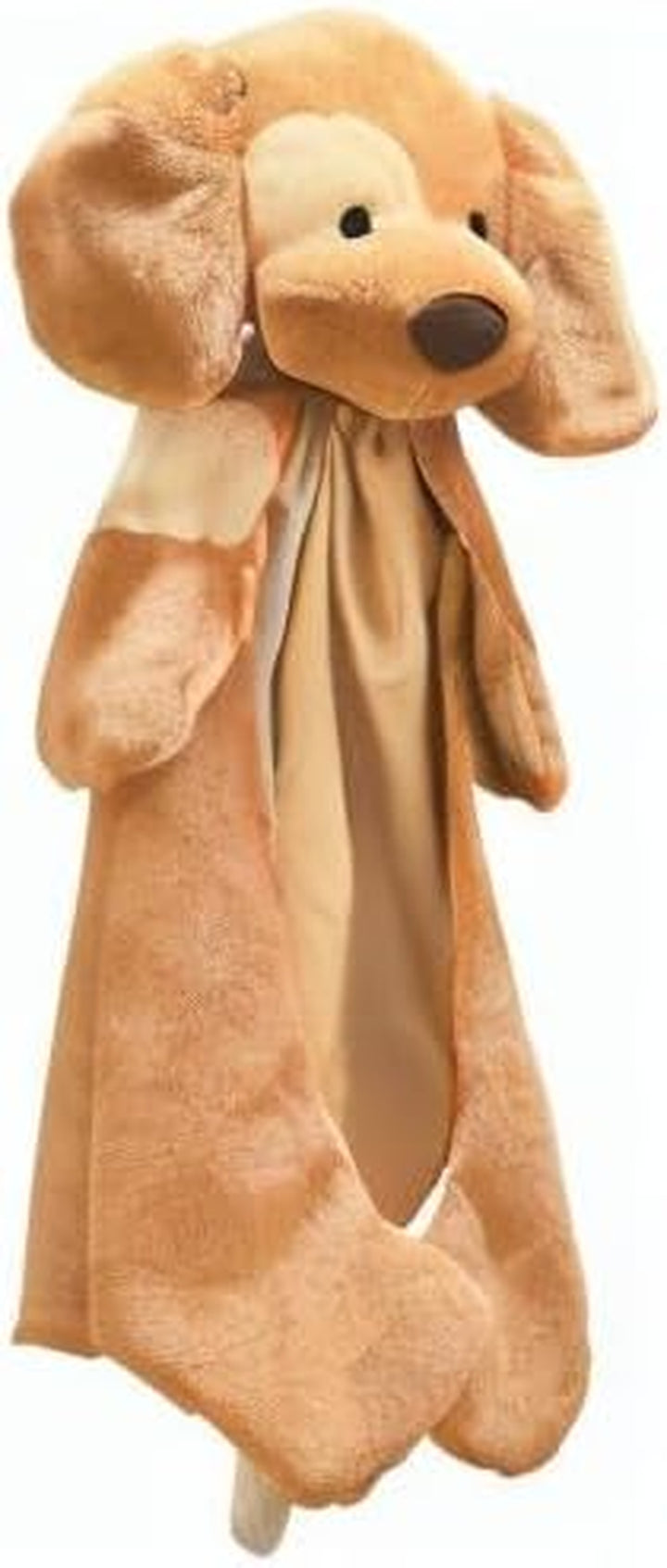 Baby Spunky the Dog Huggybuddy Stuffed Animal with Built-In Baby Blanket, Brown, 15”