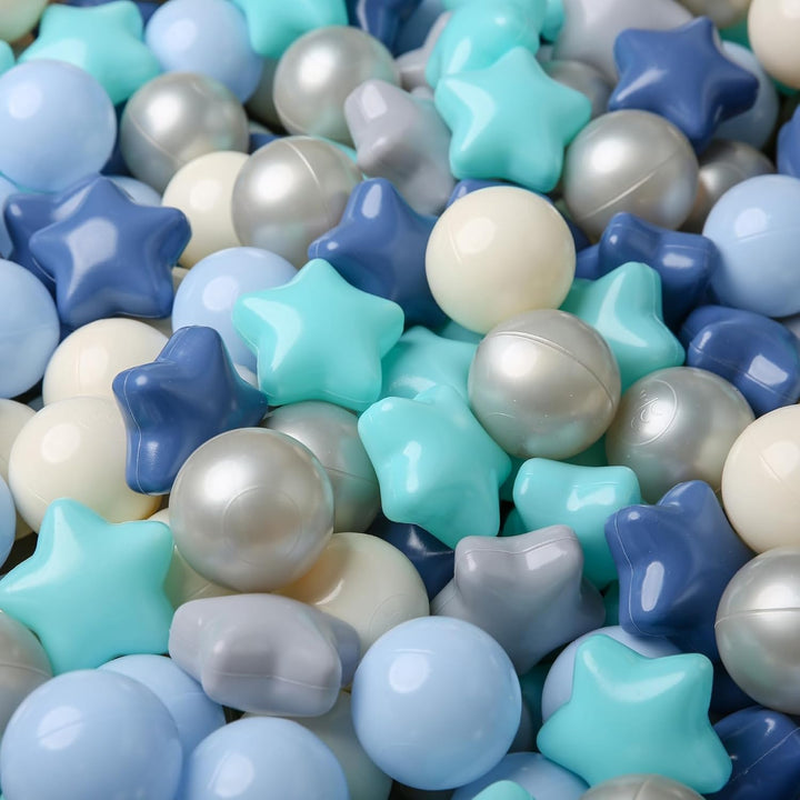 Star Ball Pit Balls 50 100 200 500 for Toddlers - Ball Pit Ball Shapes for Boys Girls Fun, Birthday Party, Christmas Decoration