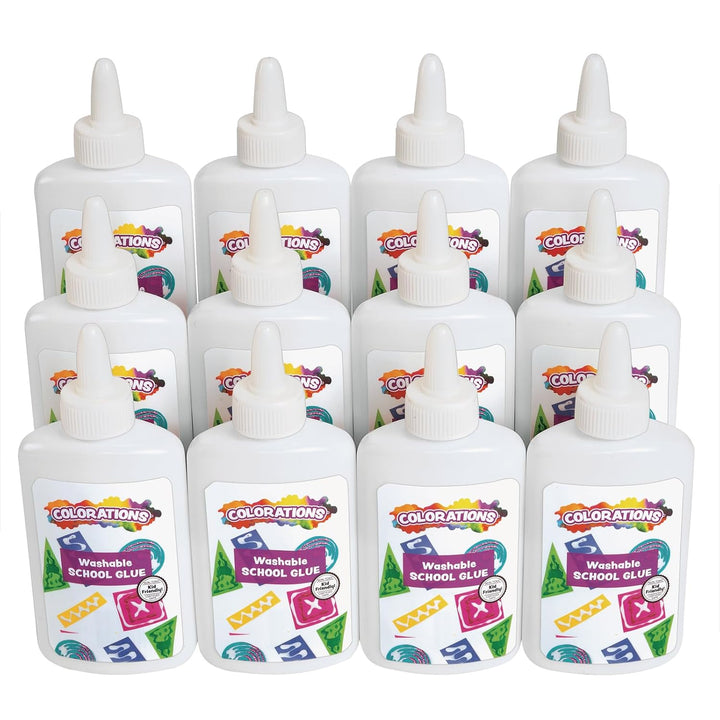 White School Glue, 24 Bottles, Each 4Oz Each Set Individually Packaged, Personalize & Decorate for Gifts, Arts & Craft Craft for Children, Kids Crafts