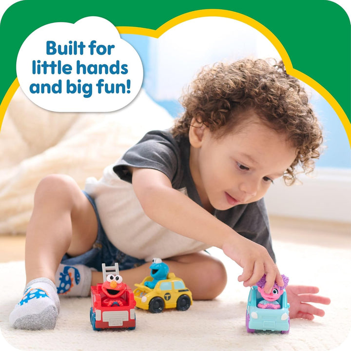 Sesame Street Twist and Pop Wheelies 3-Pack Preschool Toy Vehicles, Kids Toys for Ages 2 Up, Amazon Exclusive by