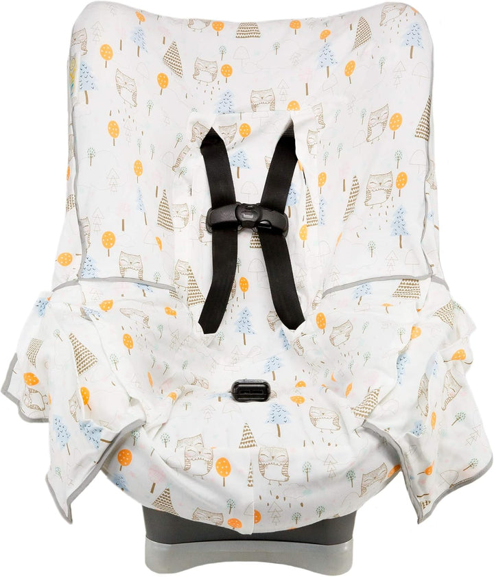 & Liner - Cotton Jersey Gray & White Arrow Pattern - Universal FIT - Crash Tested - Waterproof SEAT Bottom - Easy to Clean - Machine Washable