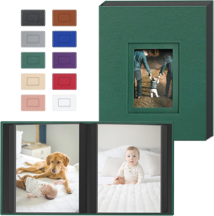 Photo Album 4X6 300 Pockets with Leather Hardcover Cover, Small Photo Album Holder Book with 50Pcs Pages for Family Travel Wedding Baby Gifts
