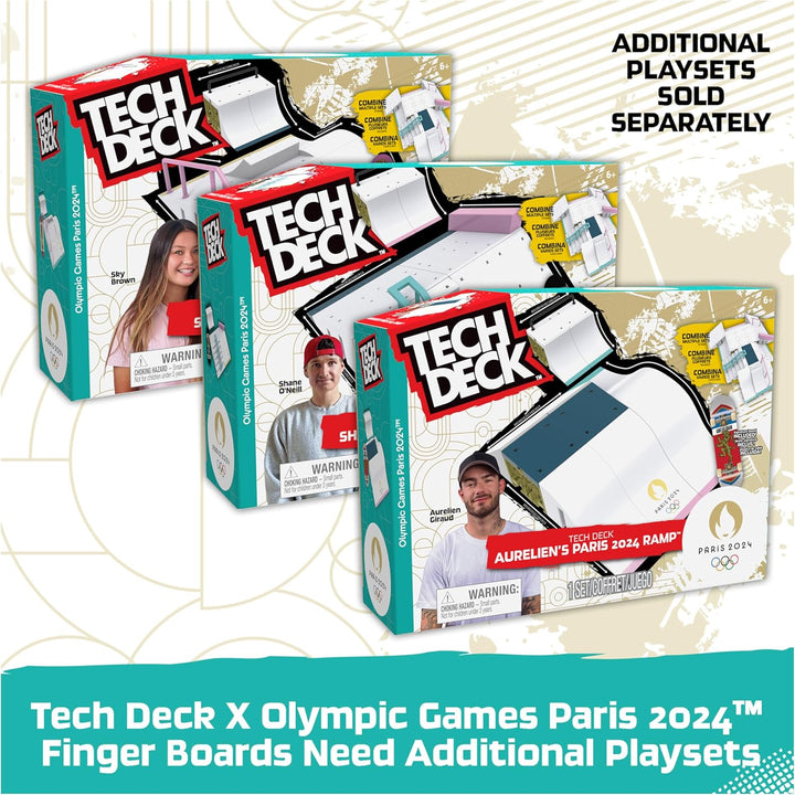 , Competition Legends 8-Pack Fingerboards with Collectible Cards, Olympic Games Paris 2024, Customizable Mini Skateboards, Kids Toys for Ages 6 and Up