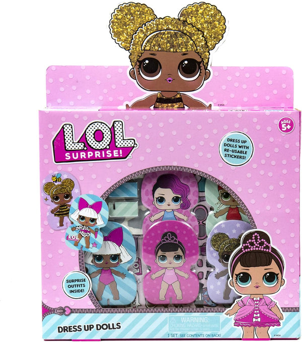LOL Surprise! Fashion Dress up Dolls by .Create DIY Themes & Patterns.Activity Kit Includes5 Paper Dolls, 1 Repositionable Sticker, Scratch Art, Easy to Follow Instructions & More.