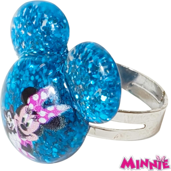 Disney Minnie Girls Jewelry Set - Dress up Toy Jewelry Box Sets with Bead Necklace, Bead Bracelet and Ring - Play Accessories - Ages 3+